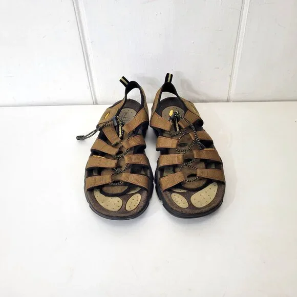 Keen Brown Open-Toe Sandals With Adjustable Bungee Cord Men's Size 12 - Picture 2 of 6